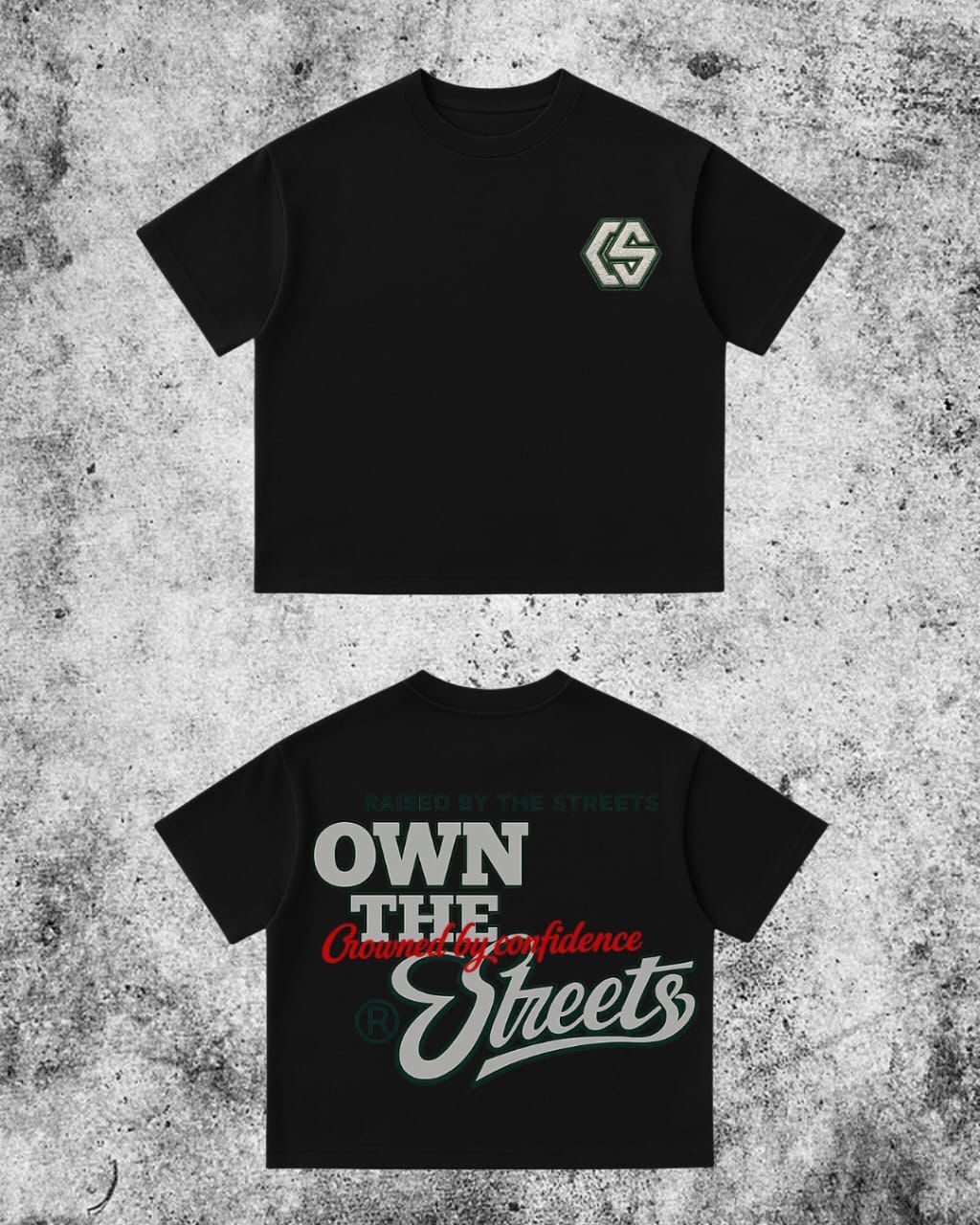 Raised by the Streets Tee – Black